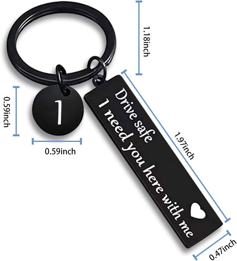 VICKHU drive safe keychain for boyfriend,26-letter keychain,gifts for boyfriend on birthday christmas valentines day - Image 4